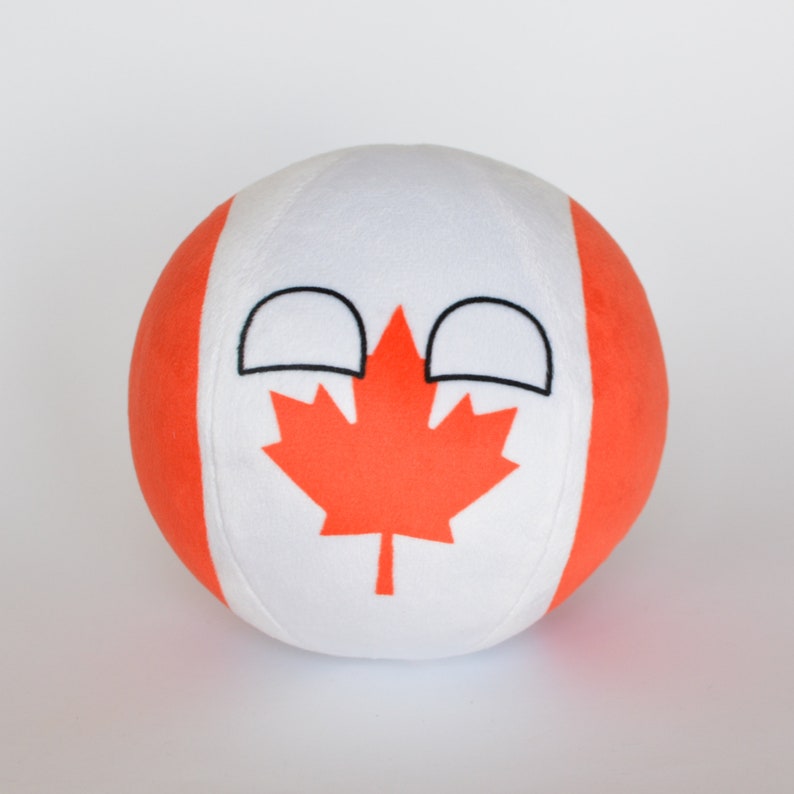 Countryball with flag of Canada. Unusual toy for children and Etsy