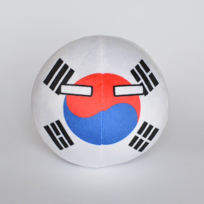 Countryball With Flag of South Korea. Nice Gift for People Who Etsy