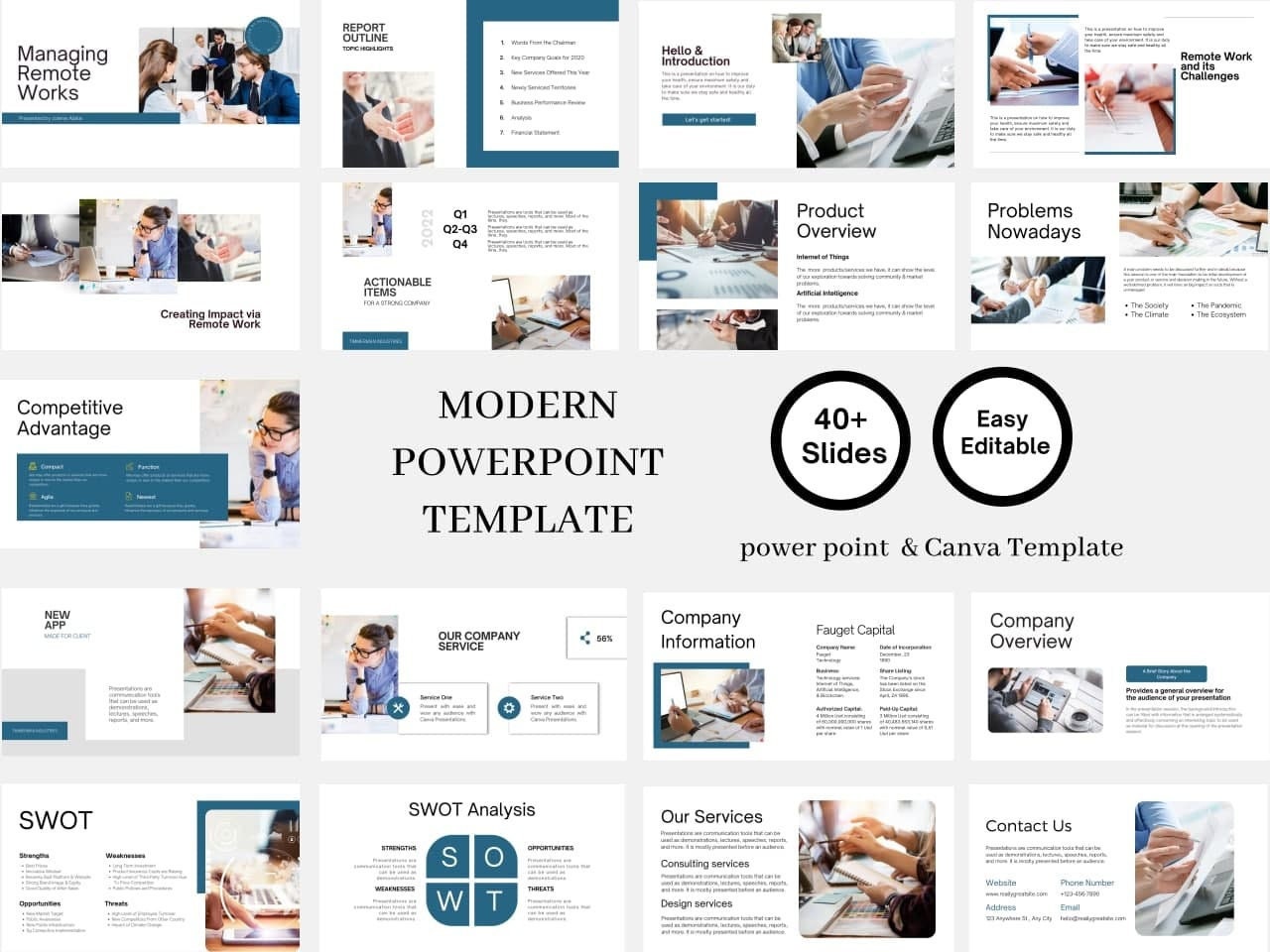Premium Powerpoint Presentation Template. Clean, Modern & Professional ...
