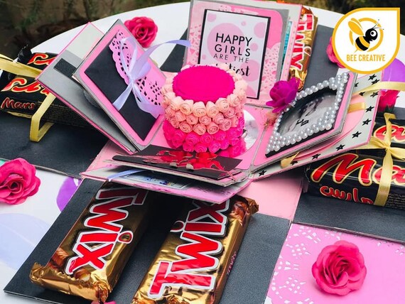 Explosion Box For Birthday Party Gift Surprice Box Exploding Etsy