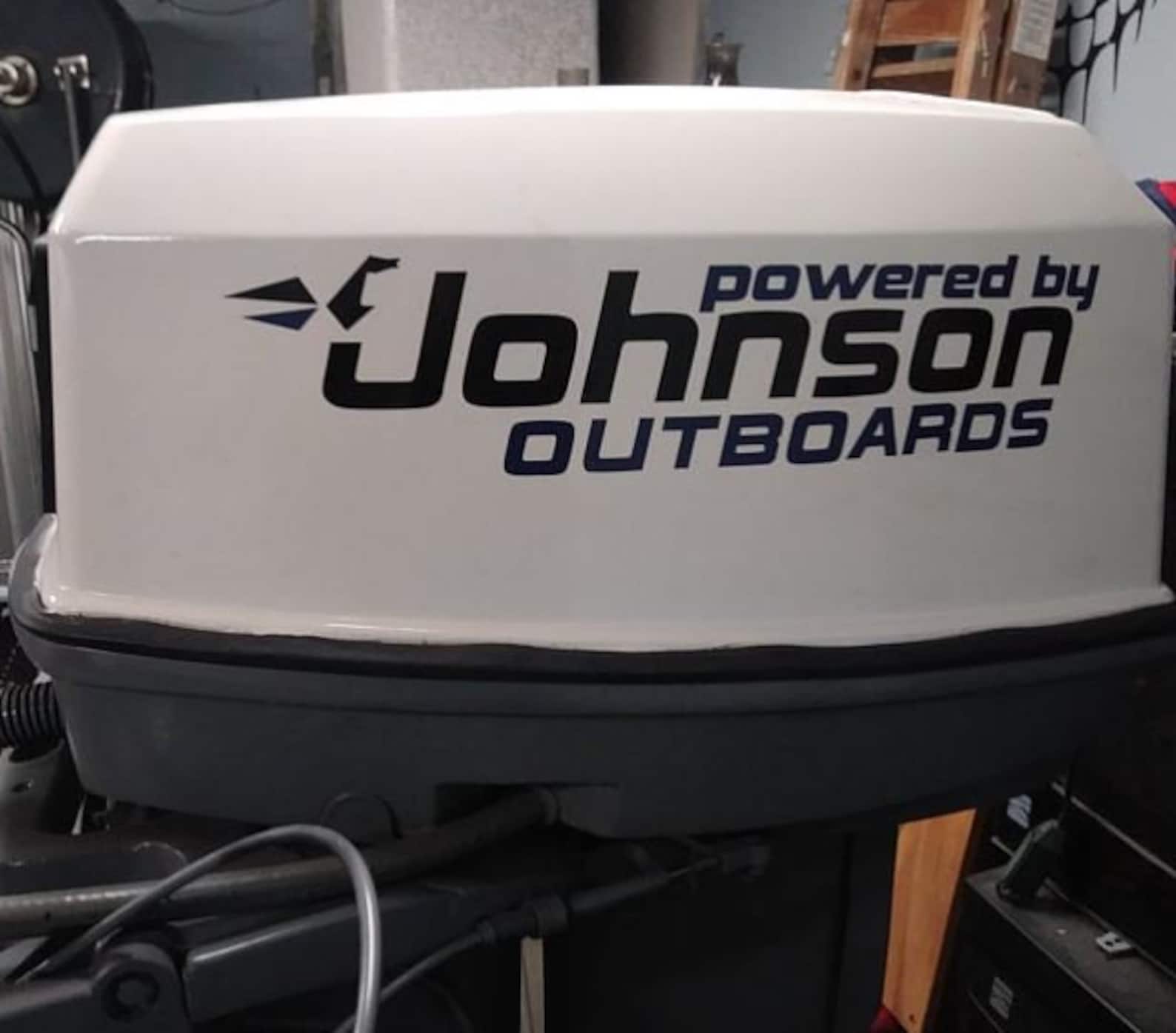 Pair 2 of Johnson Outboard Vinyl Decals Etsy