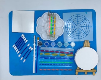 DIY Beginner Dot Painting CANVAS Kit/Starter Paint Kit/Mandala Painting Kit