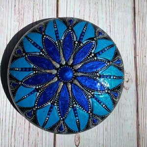 Blue Hologram Mandala Flower