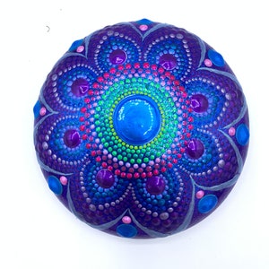 Vibrant Color Mandala Stone