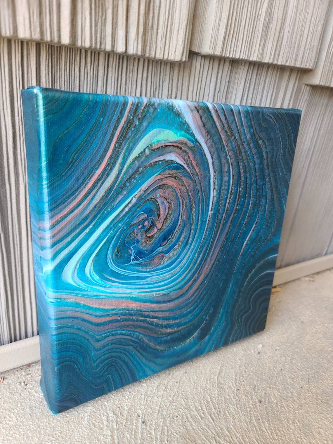 Blue and pink decor in a girls room