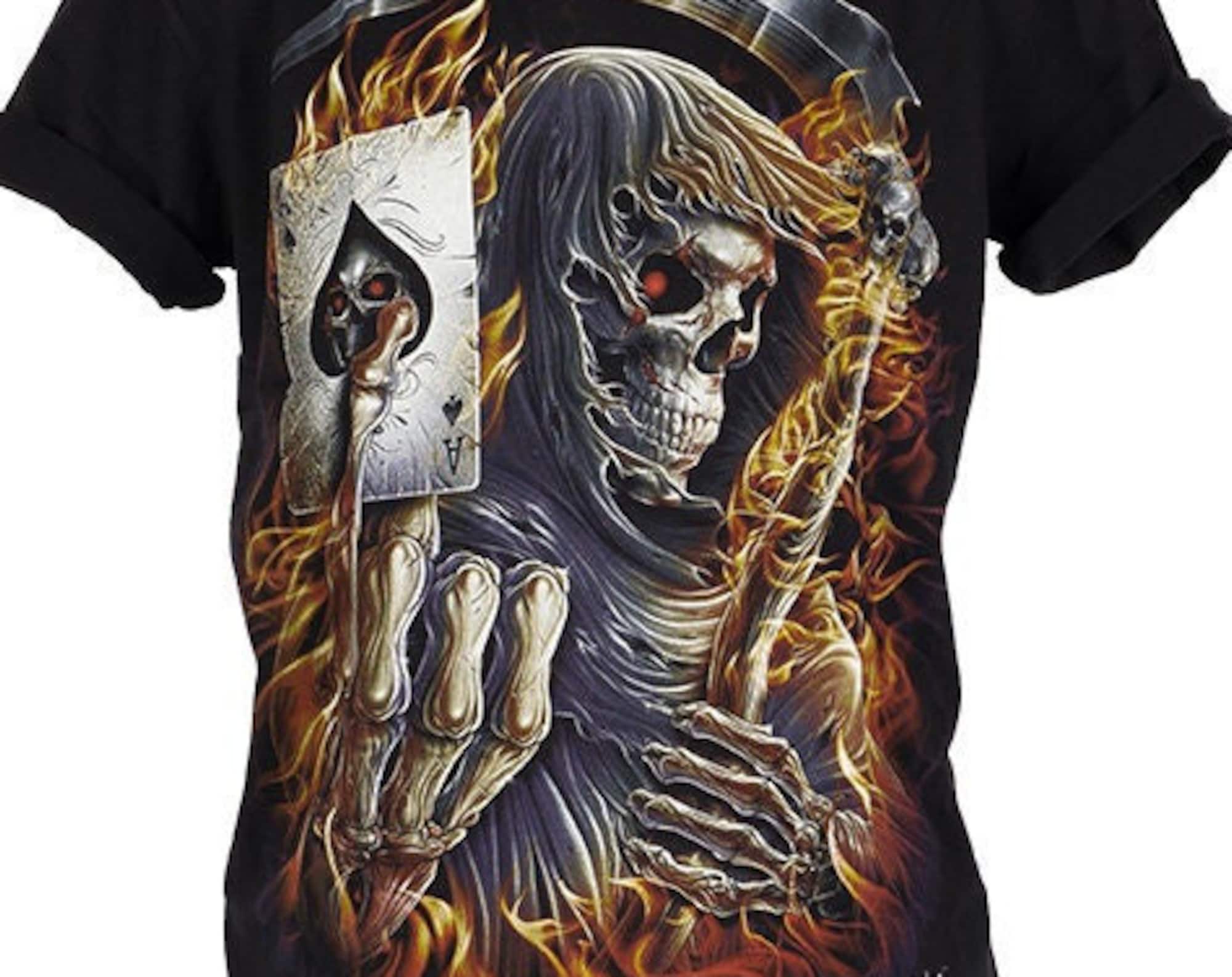 Discover T-shirt Rock Chang Original Angel of Death in Flames