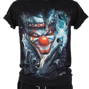 T-shirt HD Rock Chang Original Evil Winner Joker Glow in the Dark print op voor- en achterkant, uniseks