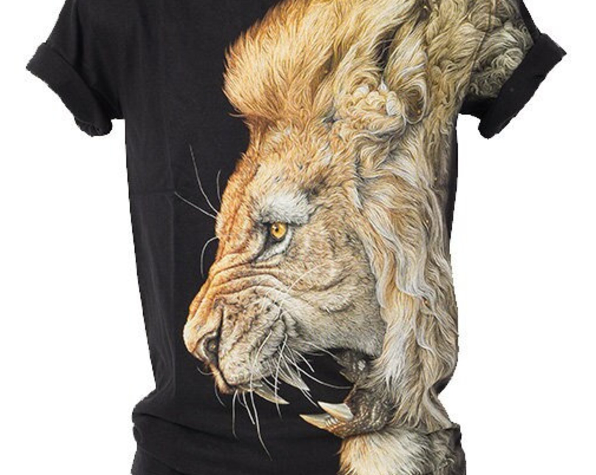 Discover T-shirt 3D Rock Chang Original Lion King of the Jungle Fierce Animal