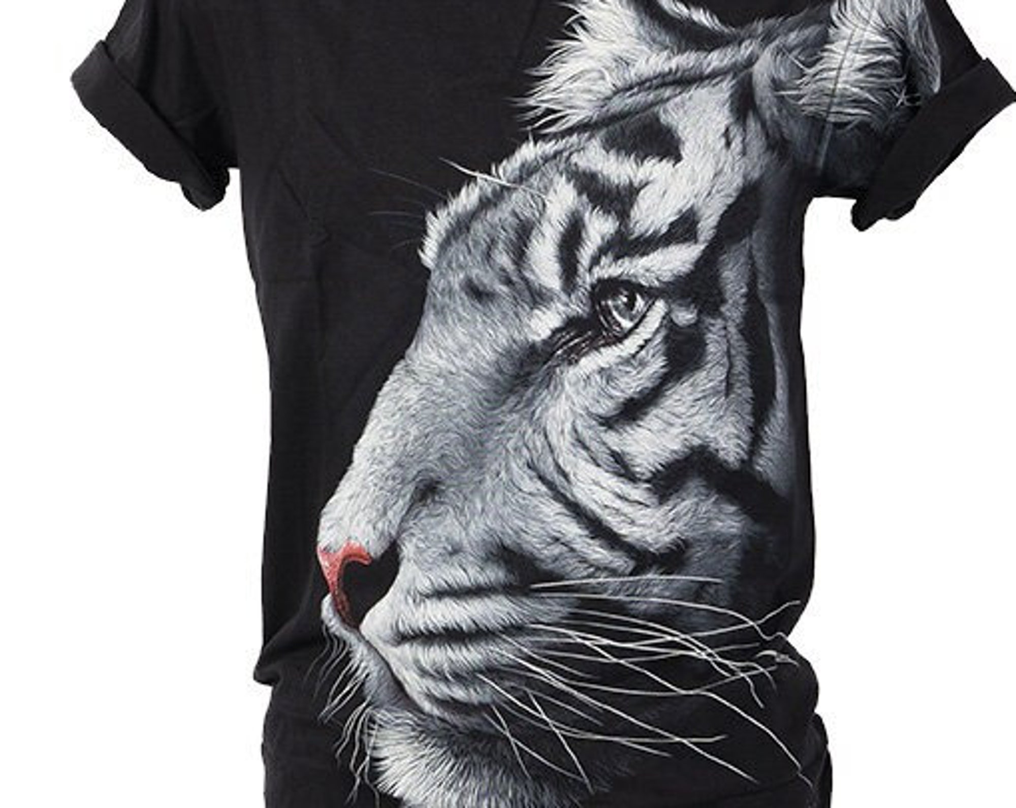 Discover T-shirt 3D Rock Chang Original White Tiger Head