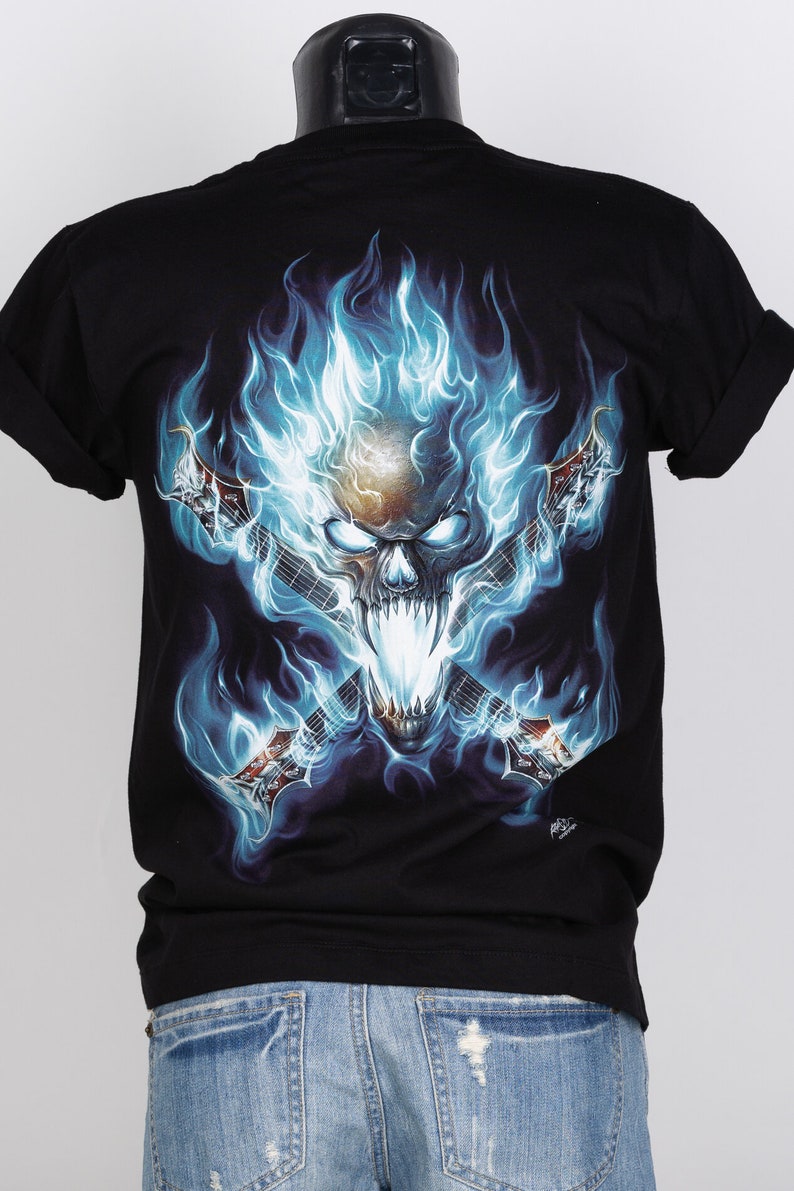 Tshirt HD Rock Chang Original Rock Music Guitar Skull Glow in Etsy UK