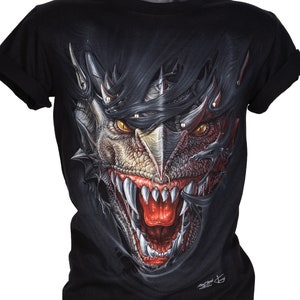 T-Shirt 3D Rock Chang Original Drachenatem 3D-115 Leuchten im Dunkeln Unisex