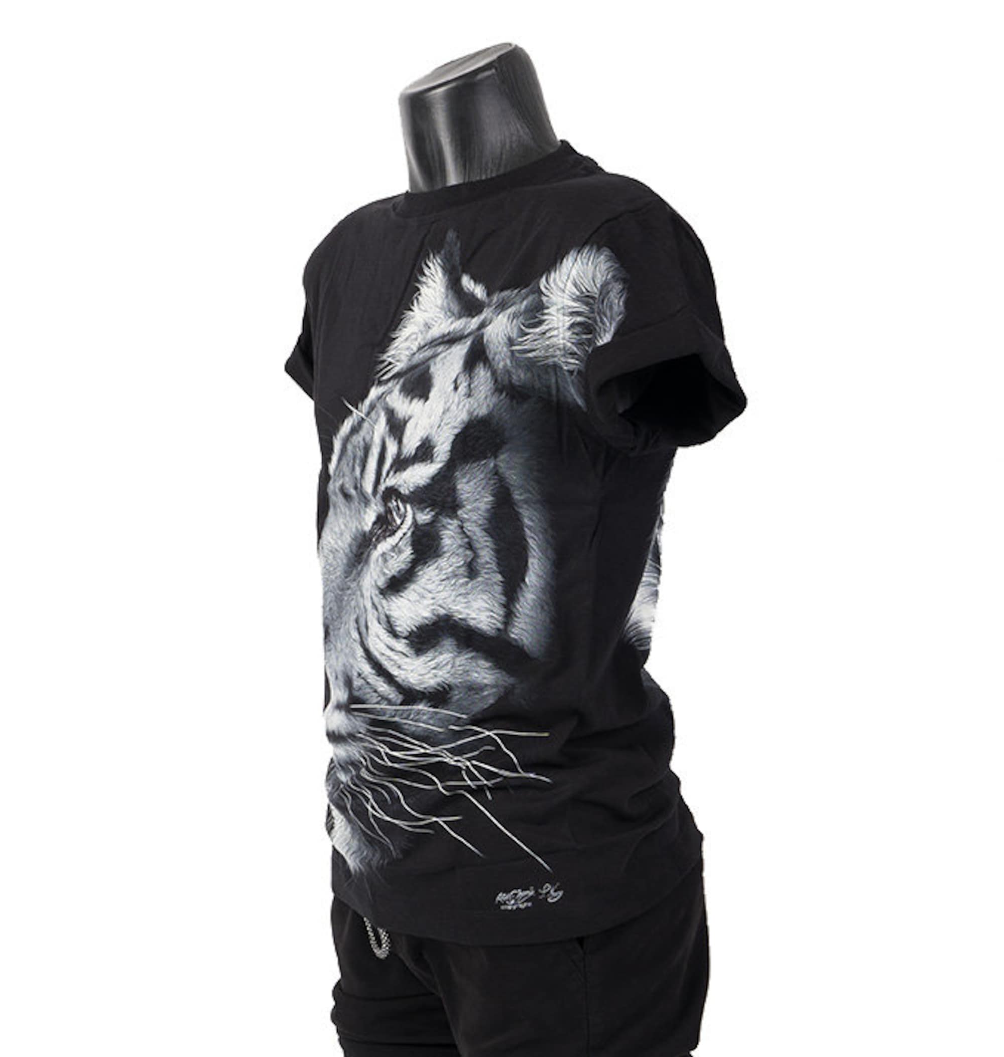 T-shirt 3D Rock Chang Original White Tiger Head