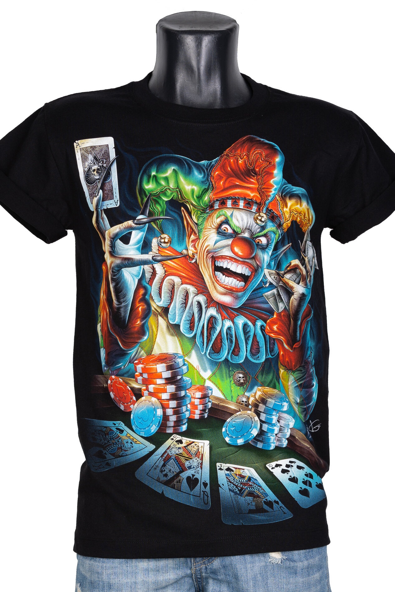 T-shirt Rock Chang Original Mad Joker Poker GR-761 Glow in the Dark Front  and Back Print Unisex - Etsy