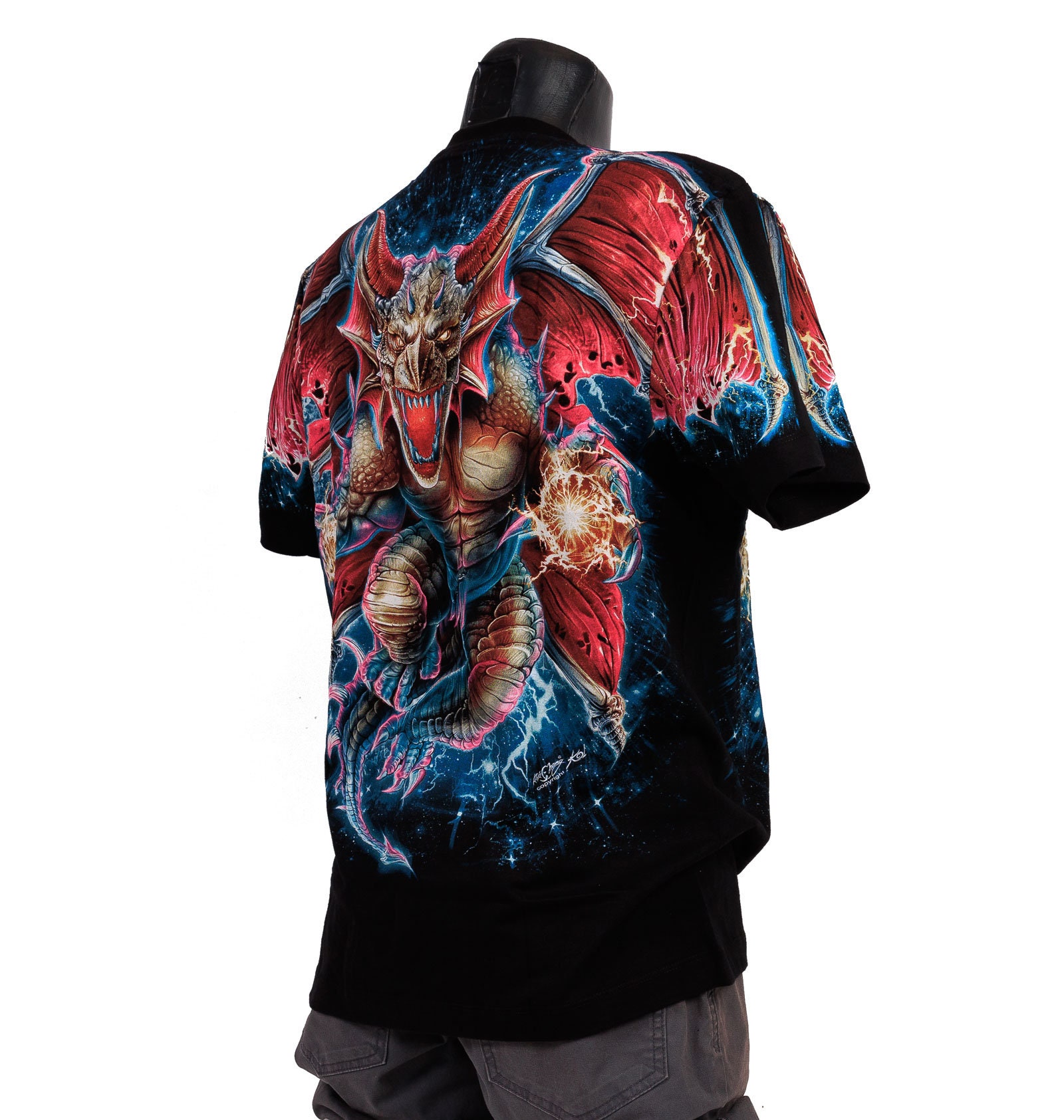T-shirt FHD Original Rock Chang Fantasy Dragon Glow in the Dark