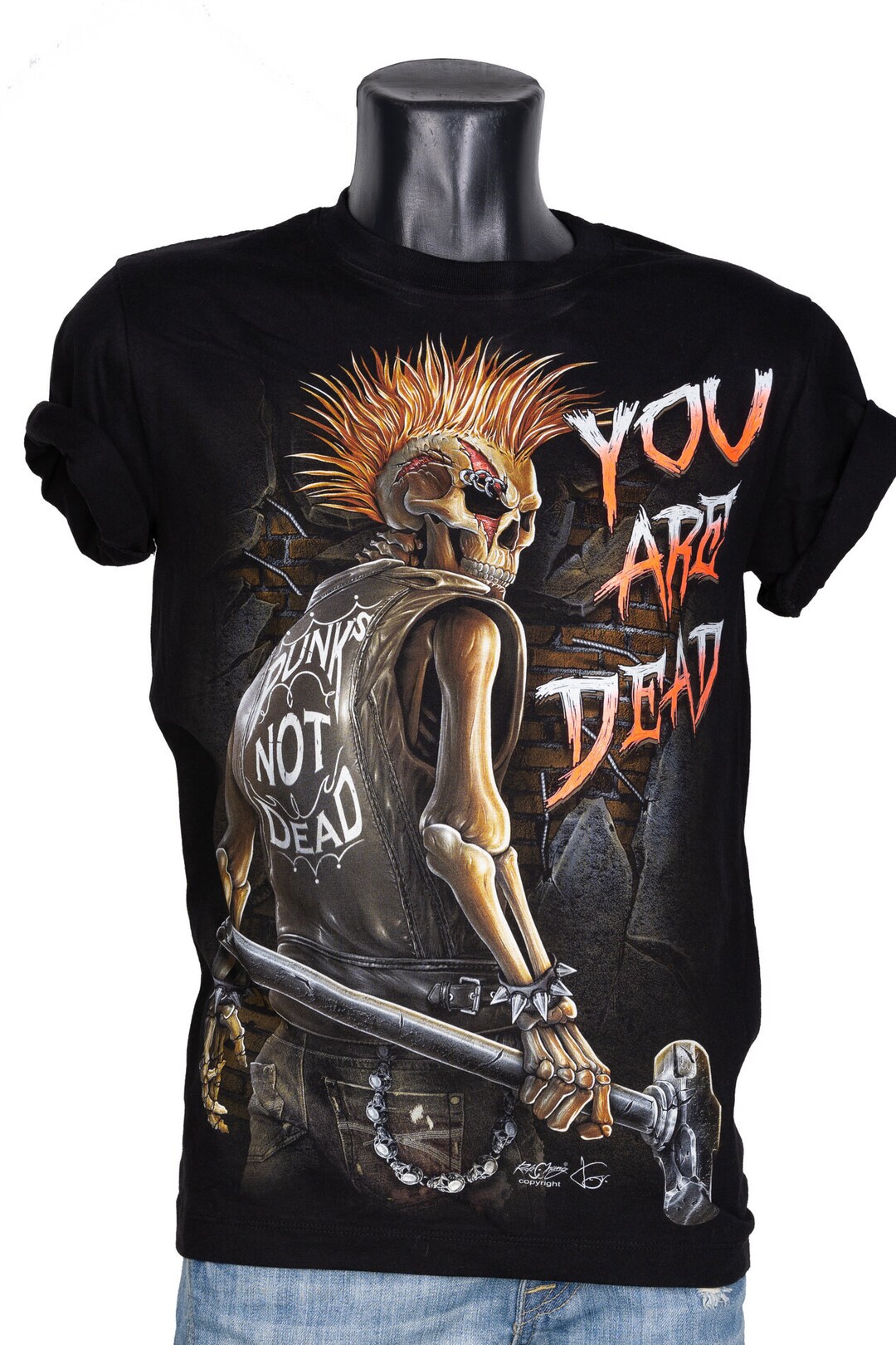 T-shirt Rock Chang Original Punk's Not Dead GR-645 Glow in the