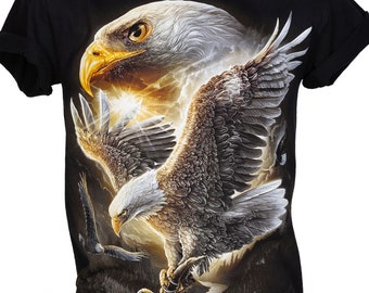 T-shirt Rock Chang Original Flying Eagle GR-806 Glow in the Dark Front and Back Print Unisex