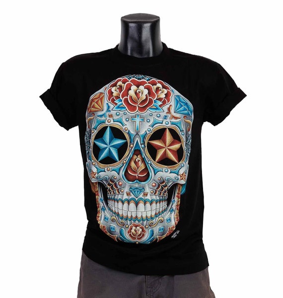 Commandez T-shirt Homme 'PIXEL ART Crâne multicolore' en ligne