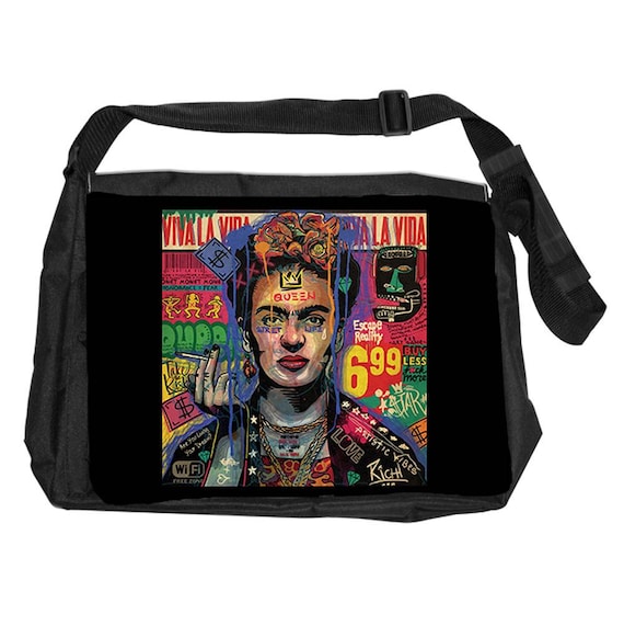 Frida Kahlo Pop Art Messenger Bag Tshirtland Original - Etsy display picture 1