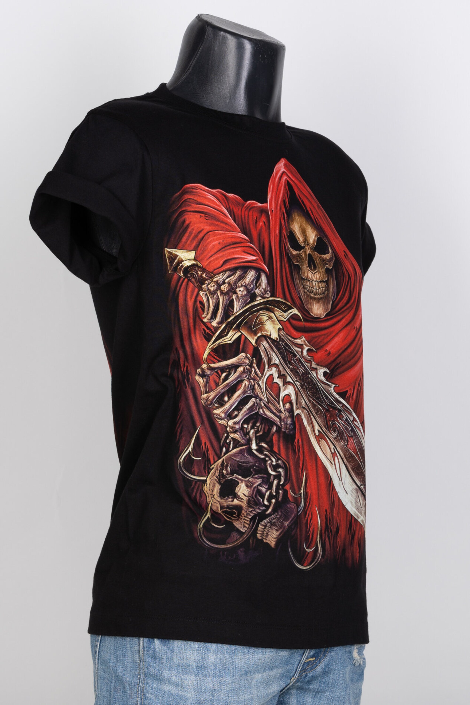 T-Shirt HD Rock Chang Original Samurai Skeleton Death Sword