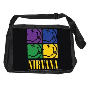 Music Bands Nirvana Smiley Face Logo Messenger Bag Tshirtland Original