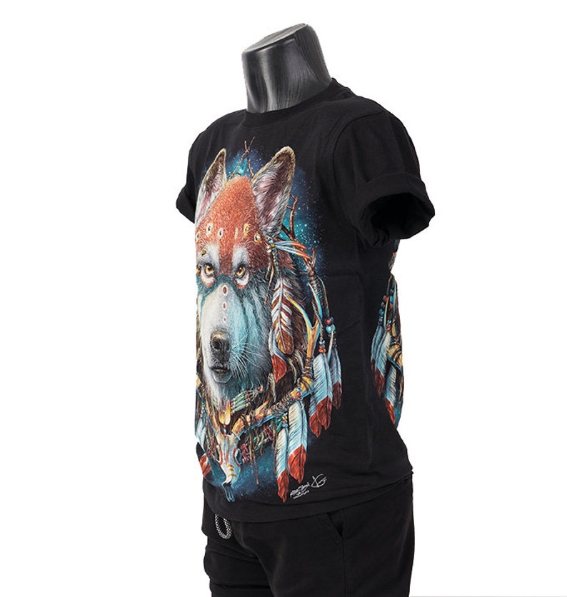 T-shirt Vintage Rock Chang - Graphique Indian Skull (fluorescent) - Taille M/L - Années 2000