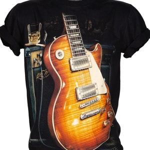 T-shirt Rock Chang Original Old School Guitar GR-664 Glow in the Dark Front and Back Print Unisex