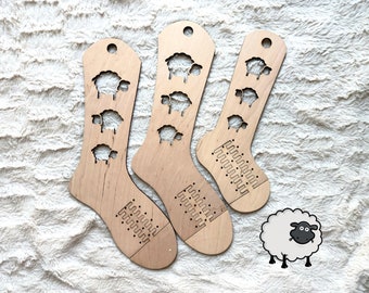 Sock blocker 2 adults + 1 child as a gift!  Design Sheep:  Wood Sock former Adjustable sizes sock blocker  Personalized knitting tool