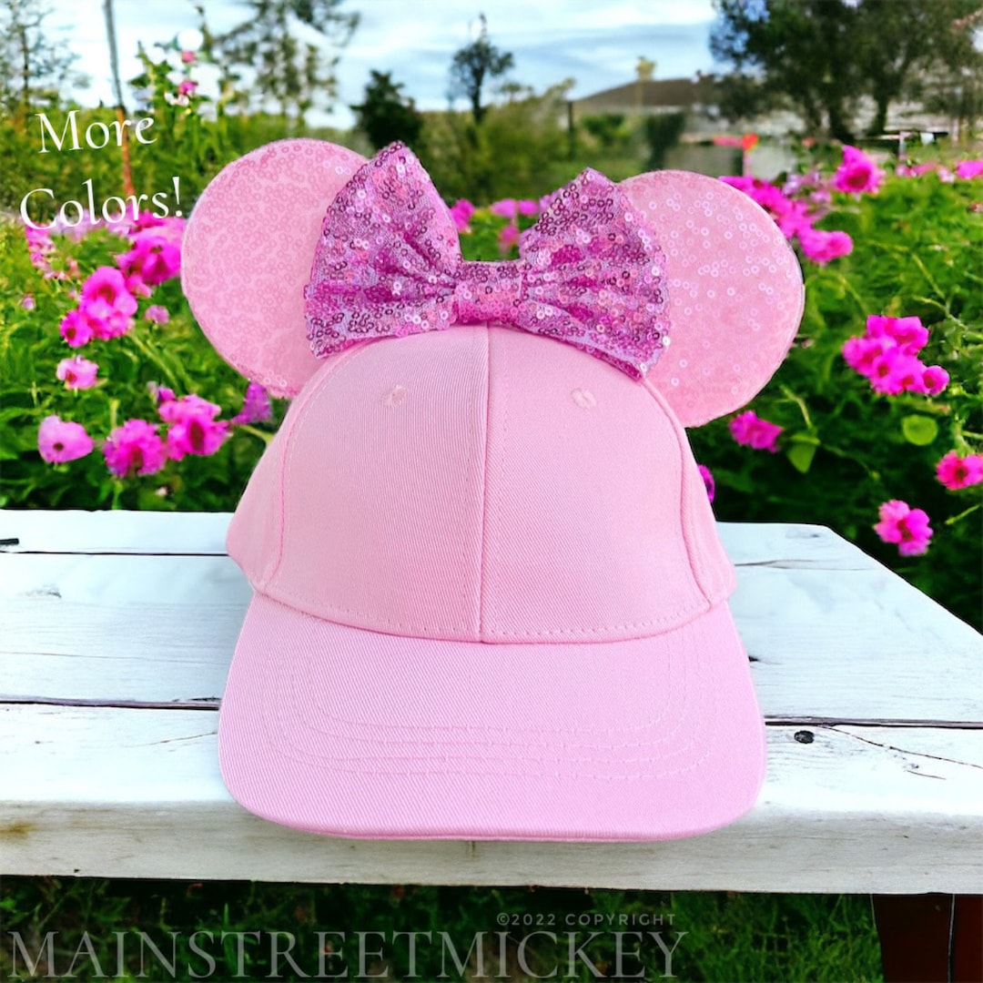 Pink Minnie Minnie Mouse Cap With Ears Minnie Mouse Pink Hats