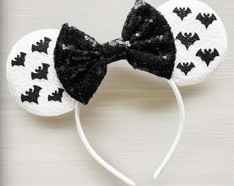 Minnie Mouse Bat Ear, Halloween Mouse Ear, Mickey Ear  display picture 2