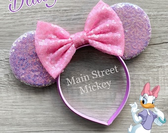 Minnie Mouse Daisy Duck Ears, Disney Ears For Adults and Kids, Minnie Ears, Disneyland Ear, Mickey Mouse Ears, Mouse Ear, Mickey Ears