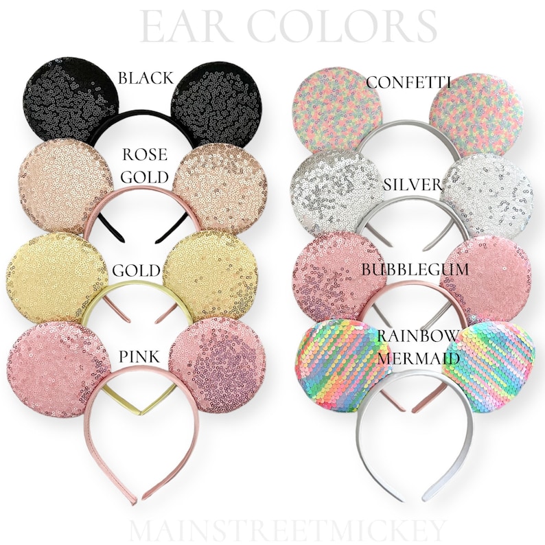 Minnie Mouse Ears, Birthday Ears For Adults and Kids, Minnie Mouse Party Ears, Any Age Minnie Ears, Disneyland Ear, Mickey Balloons Ear image 3