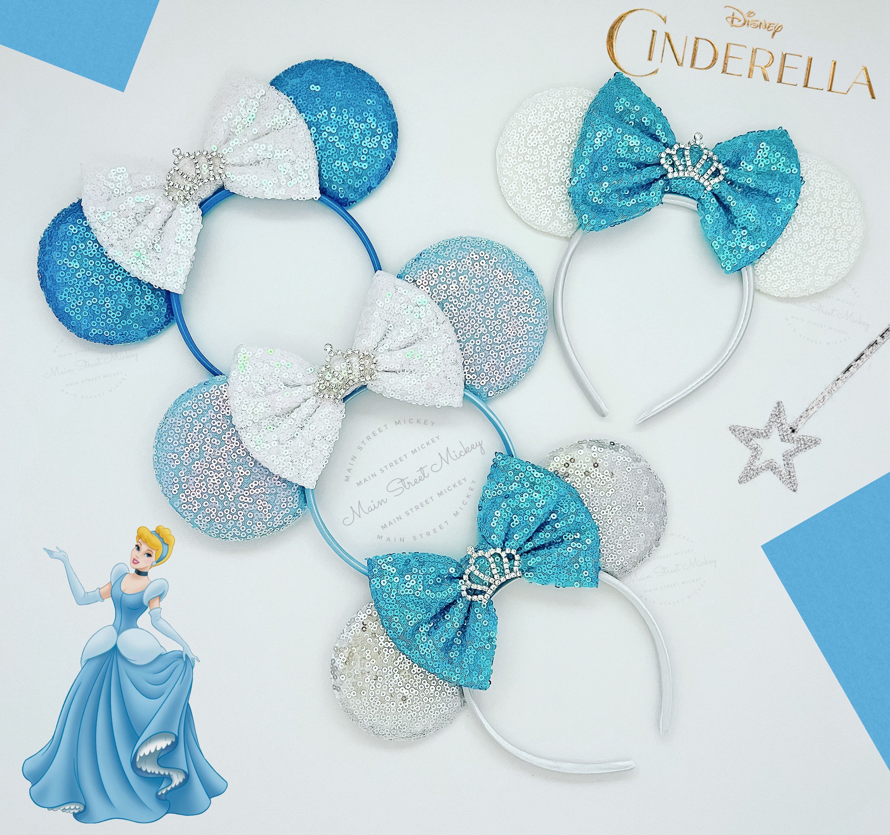 Princess Mouse Ears Sequin Minnie Mickey Headband Ears for  display picture 1