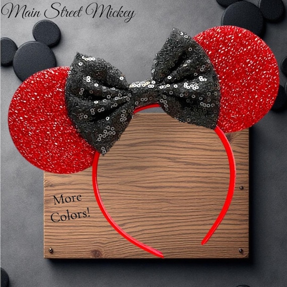 Minnie Mouse Ears, Disney Ears for Adults and Kids, Red Minnie