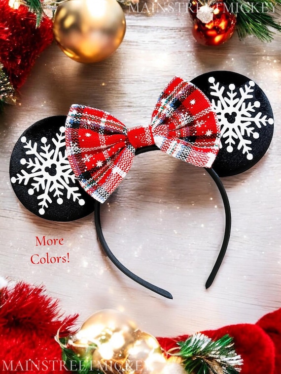 Minnie Mouse Snowflake Ears, Holiday Disney Ear, Christmas  display picture 2