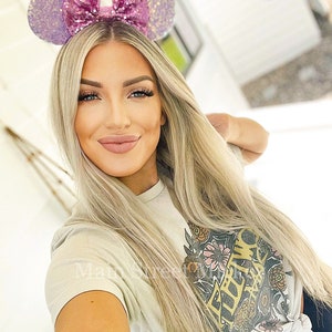 Minnie Mouse Ears All Ages, Disney Ears for Adults and Kids, Choose Ear and Bow Color, Minnie Ears, Lilac Ears, Purple Color Ear, Birthday