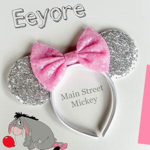Minnie Maus Eeyore Ohren, Disney Ohren für Erwachsene und Kinder, Minnie Ohren, Disneyland Ohr, Micky Maus Ohren, Maus Ohr, Micky Pooh Maus Ohren