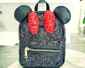 Minnie Mouse Backpack, Mickey Backpack, Disneyland Park Backpack, Disney Travel Bag, Disney Backpack, Mouse Ear Backpack, Minnie Mouse Ear