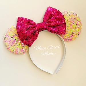Minnie Mouse Iridescent Ears, Disney Ears For Adults and Kids, Minnie Mouse Ears, Mickey Mouse Ears, Disneyland Ear, Mickey Headband