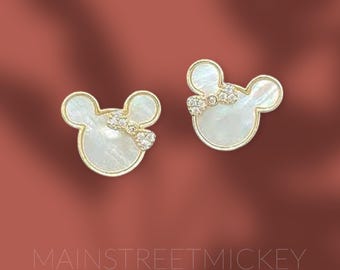 Boucles d'oreilles Minnie Mouse, pendentif Mickey Mouse, breloque Minnie Mouse, bijoux souris, boucles d'oreilles Mickey en cristal Swarovski, bijoux Mickey