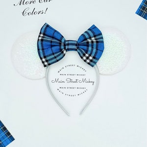 Minnie Mouse Ears, Disney Ears For Adults and Kids, Minnie Ears, Disneyland Ear, Mickey Mouse Ears, Mouse Ear, Plaid Minnie Ear, Plaid Bow