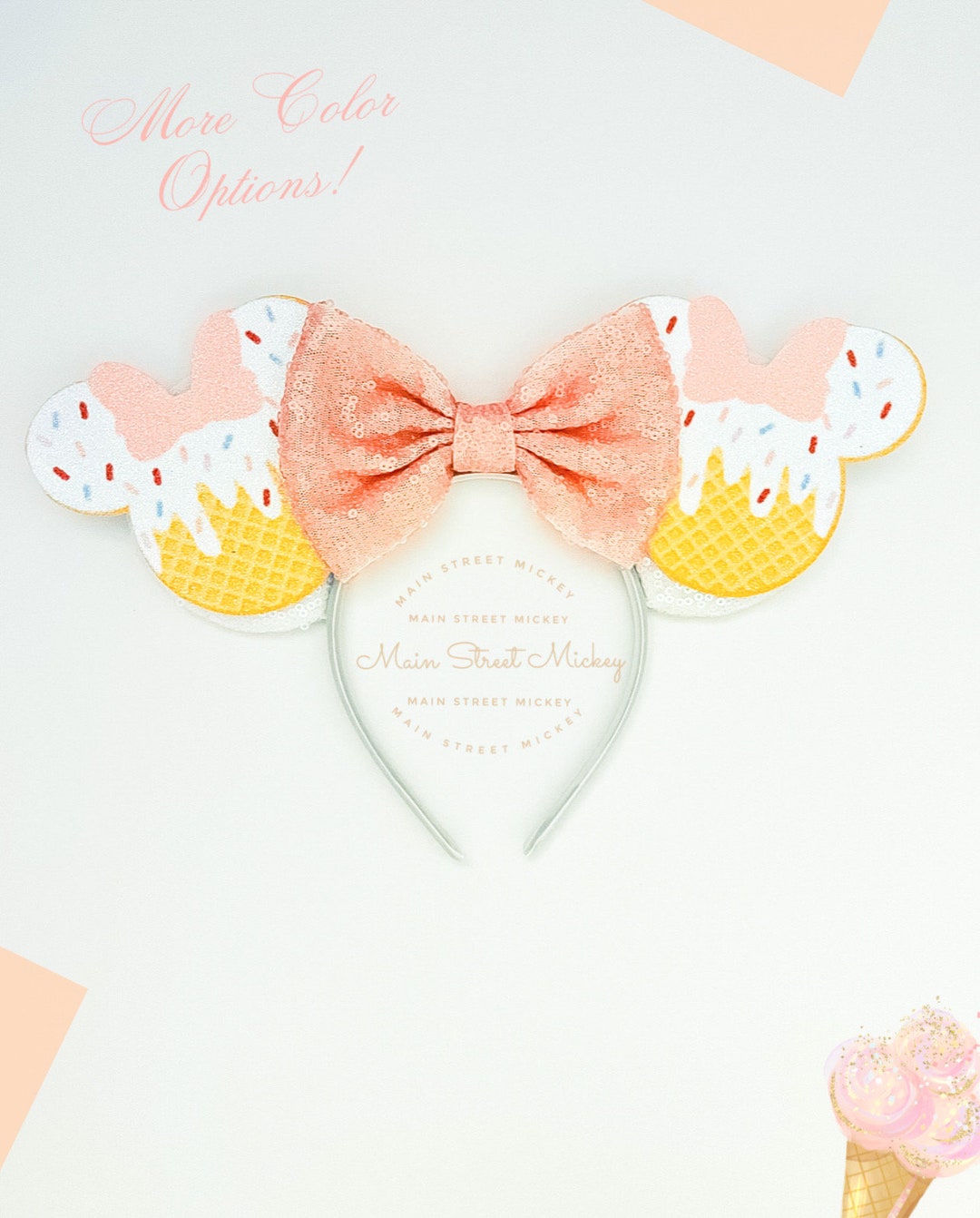 Minnie Mouse Ears Minnie Ear Ice Cream Minnie Mouse Ears Etsy
