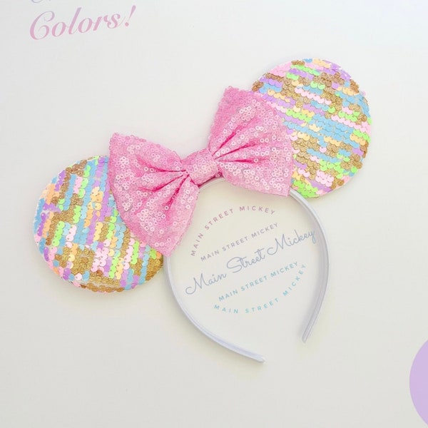 Minnie Mouse Pastel Ears, Disney Ears For Adults and Kids, Minnie Ears, Disneyland Ear, Mickey Mouse Ears, Mouse Ear, Birthday Mickey Ear