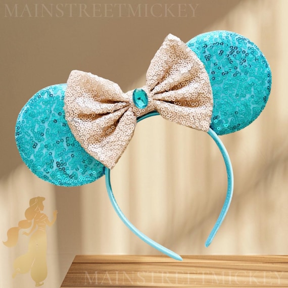 ジャスミンミニーマウス耳、大人と子供用ディズニー耳、ミニー耳