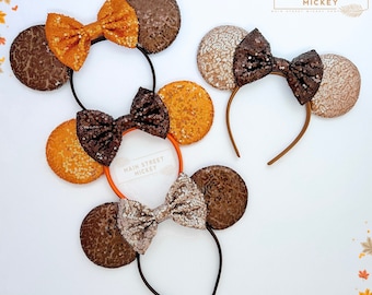 Minnie Mouse Ears, Disney Ears For Adults and Kids, Thanksgiving Mouse Ear, Minnie Ears, Disneyland Ear, Fall Mickey Ears, Mouse Turkey Ears