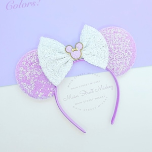 Minnie Mouse Ears All Ages, Disney Ears for Adults and Kids, Choose Ear and Bow Color, Minnie Ear, Mouse Ear, Mickey Charm Ear, Birthday Ear