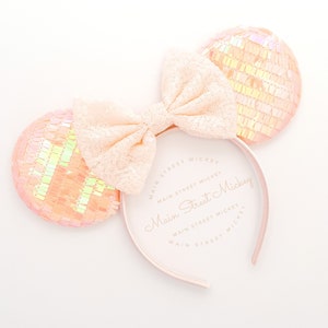 Minnie Mouse Peach Ears, Disney Ears For Adults and Kids, Minnie Ears, Disneyland Ear, Mickey Mouse Ears, Mouse Ear, Birthday Mickey Ear