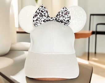 Sombrero caqui Minnie Mouse, sombreros Cheetah Disney para adultos y niños, sombrero Animal Kingdom, oreja de Disneyland, sombrero de Mickey Mouse, oreja de ratón, oreja de Mickey