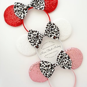 Oreilles de Minnie Mouse pour tous les âges, Oreilles Disney pour adultes et enfants, Oreilles Animal Kingdom, Oreilles de Mickey léopard, Oreilles de Minnie léopard, Oreille Disney