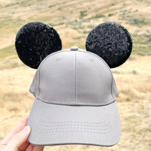 Minnie Mouse Gray Hat, Disney Hats For Adults and Kids, Minnie Ears, Disneyland Ear, Mickey Mouse Ear Hat, Mouse Ear, Mickey Ears, Mouse Hat
