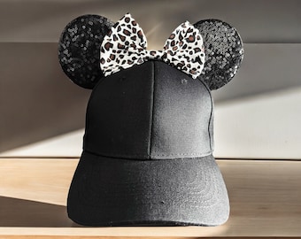 Gorro con orejas de Minnie Mouse, Gorros Cheetah Disney para adultos y niños, Gorro Animal Kingdom, Oreja de Disneyland, Gorro de Mickey Mouse, Oreja de ratón, Oreja de Mickey